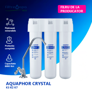 Filtru de apa potabila Aquaphor Crystal (K3/K2/K7), montare sub chiuveta, 2 l/min