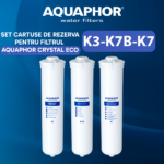 Set 3 cartuse de schimb K3 K7B K7 pentru filtrul Aquaphor Crystal ECO